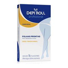 Folhas Depilatórias Corporal Depi Roll Tradicional 8 Pares