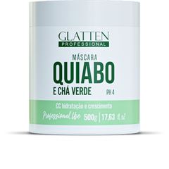 Glatten Máscara Quiabo E Chá Verde - 500G