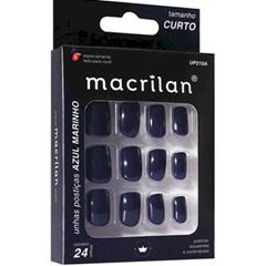 Unhas Postiças Up210A Tamanho Curto Macrilan Cor Azul Marinho