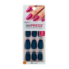 Unha Postiça Autocolante Impress Bailarina Sapphire - Kiss New York