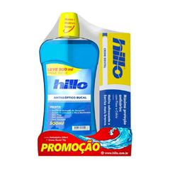 Antisséptico Bucal Hillo Menta Leve 500Ml  + Creme Dental