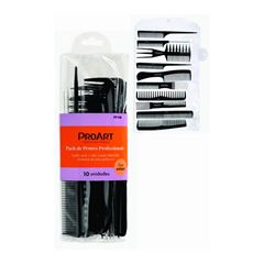Proart - Pack Pentes Profissional 10 Un - Preto