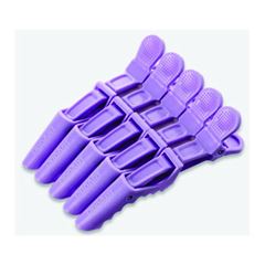 Clips Crocodilo Lilás Para Cabelo 5 Unidades - Proart