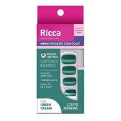Unha Postiça Ricca Collection Green Dream
