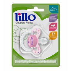 Chupeta Lillo Funny Amor Silicone Tamanho 1 Rosa