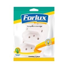 Pino Multiplicador Forlux Barra Tripolar Branco 10A/250V
