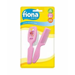 Kit Escova e Pente Lillo Fiona Rosa