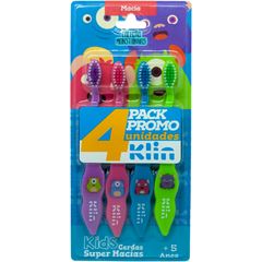 Escova Dental Klin Infantil Monstrinhos C/4un