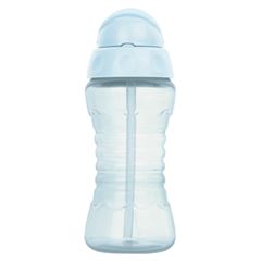 Garrafa Pimpolho Colorida C/Canudo Azul 270ml