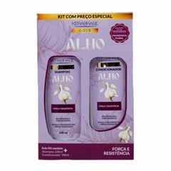 Kit Shampoo 230ml + Condicionador 200ml Kerabrasil Garlic