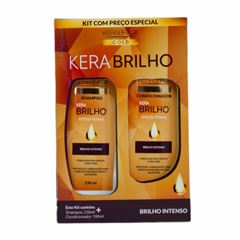 Kit Shampoo 230ml + Condicionador 190ml Kerabrasil Kera Brilho