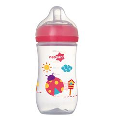 Mamadeira Neopan Bico Super Ventilado Rosa 300ml