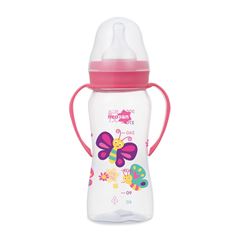 Mamadeira Neopan Convencional C/Alça Rosa 250ml