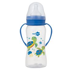 Mamadeira Neopan Convencional C/Alça Azul 250ml