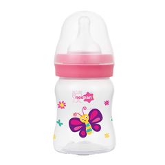 Mamadeira Neopan Decorada Convencional Rosa 130ml
