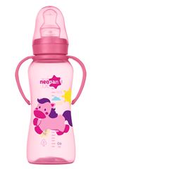 Mamadeira Neopan Criativa Ortodôntica C/Alça Rosa 250ml