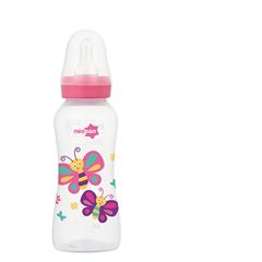 Mamadeira Neopan Decorada Convencional Rosa 250ml