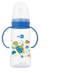 Mamadeira Neopan Convencional C/Alça Azul 140ml