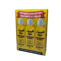 Kit Tônico Gota Dourada Fortalecimento de Cabelos 100ml C/3un