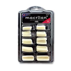 UNHAS TIPS MACRILAN QUADRADA NATUR C/100