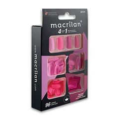 Kit Unhas Postiças Macrilan 4 Cores C/96un UK101