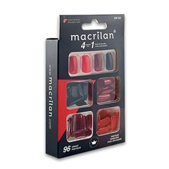 Kit Unhas Postiças Macrilan 4 Cores C/96un UK103
