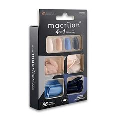 Kit Unhas Postiças Macrilan 4 Cores C/96un UK105