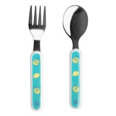 Kit Talher Infantil Pimpolho Inox Azul/Verde Sortido REF0009710