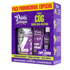 Pack Soul Power Creme+Óleo+Gelatina Curl Clump Técnica Cog