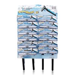 Aparelho De Barbear Super Barba Azul Cabo Emborrachado