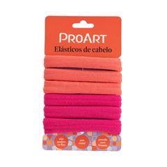 Elástico ProArt Rosa e Laranja C/6un