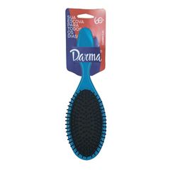 Escova Darma Oval M Novita Azul Aqua Black