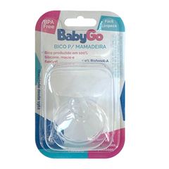 Bico de Silicone BabyGo Wide Neck Ortodôntico Tam.2