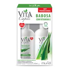 Kit Shampoo e Condicionador Muriel Vita Capili Babosa 310ml