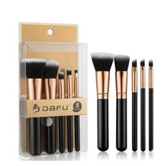 Kit Pinceis de Maquiagem Dafu Brush Preto C/5un PC35086