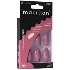 Macrilan Unhas Postiças Stiletto Rosé Up507 (24 Unidades)
