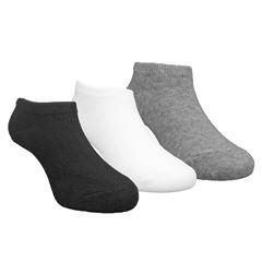 Kit Meia Pimpolho Lisa 3 Pares Tag Cano Baixo Unissex 26-30