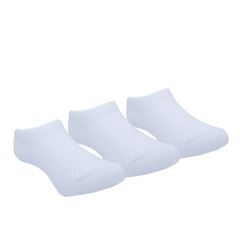 Kit Meia Pimpolho Lisa 3 Pares Tag Invisivel Unissex Branca 26