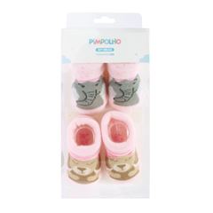 Kit Meia Pimpolho 2 Pares RN Feminino Rosa Elefante/Rosa