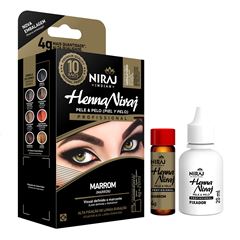 Kit Henna Niraj Marrom 4gr + Fixador 20ml
