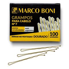 Grampo Marco Boni Dourado C/100un