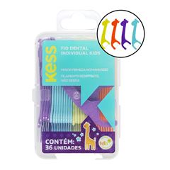 Fio Dental Kess Individual Kids Pote C/36 Unidades