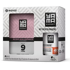 Kit Yamá Pó Descolorante Ácido Hialurônico 20g + Água Oxigenada 40 Vol 60ml