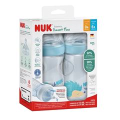 Kit Mamadeira Nuk Essence TC Smart Flow 150ml/270ml Boy Azul C/2un