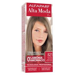 Tintura Alta Moda Kit Ton Sobre Ton 8.21 Louro Claríssimo 120g