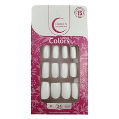 Unhas Postiças Fhaces Colors Branca de Neve C/24un