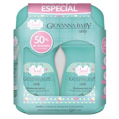 Pack Giovanna Baby Desodorante Roll-On Candy C/2un