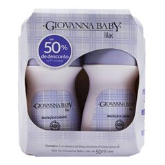 Kit Desodorante Roll-On Giovanna Baby Lilac 50g C/2un