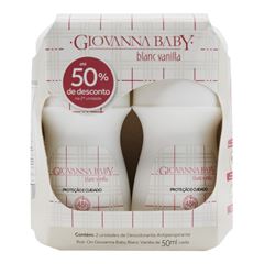 Kit Desodorante Roll-On Giovanna Baby Blanc Vanilla 50g C/2un