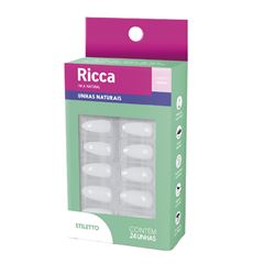 Unha Postiça Ricca Naturais Stiletto
